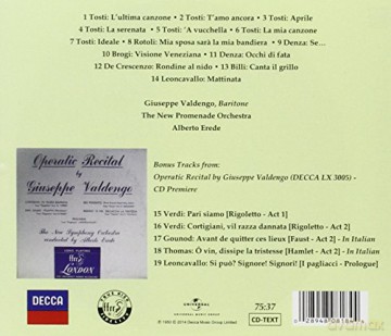 Giuseppe Valdengo: Giuseppe Valdengo - Italian Songs [CD]