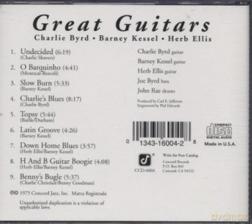 Charlie Byrd: Great Guitars/winery [CD]