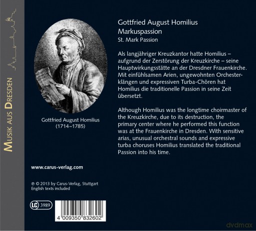 G.A. Homilius: Homilius: Markuspassion [2CD]