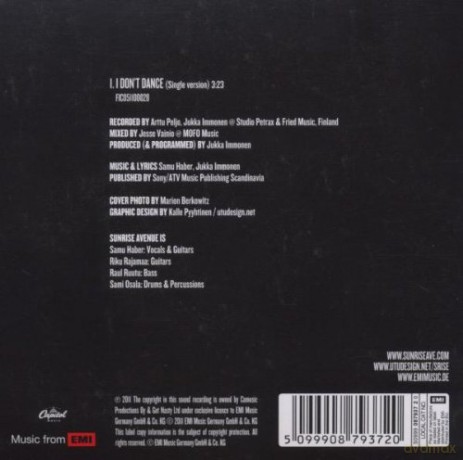 Sunrise Avenue: I Don T Dance [CD]