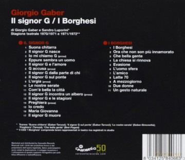 Giorgio Gaber: Il Signor G/i Borghesi [2CD]