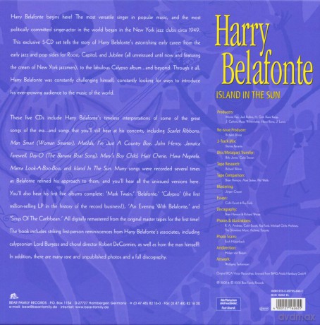 Harry Belafonte: Island In The Sun [5CD]