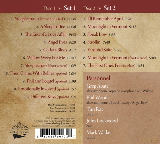 Greg Abate: Kindred Spirits Live At Chan's [2CD]