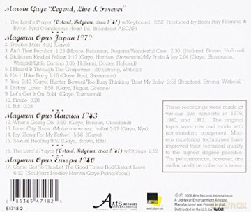 Marvin Gaye: Legend, Live and Forever [CD]