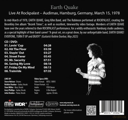 Earth Quake: Live At Rockpalast 1978 [CD]
