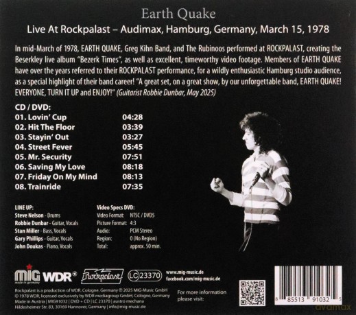 Earth Quake: Live At Rockpalast 1978 [CD]