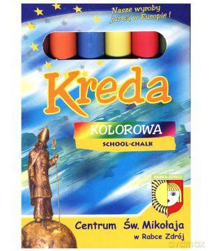 Kreda szkolna kolorowa 6 kolorów 10mm [SZKOŁA]