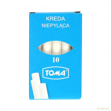 Kreda szkolna niepyląca biała 10 sztuk OM-81200 [SZKOŁA]
