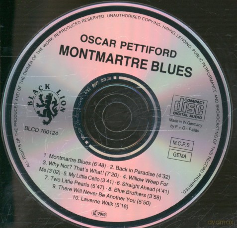Oscar Pettiford: Montmartre Blues [CD]