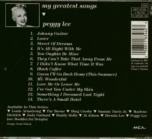 Peggy Lee: My Greatest Songs [CD]