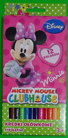 Kredki 12 kolorów trójkątne Minnie Disney [SZKOŁA]