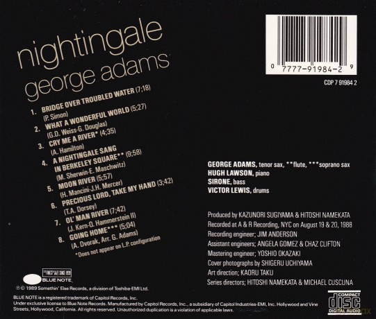 George Adams: Nightingale [CD]