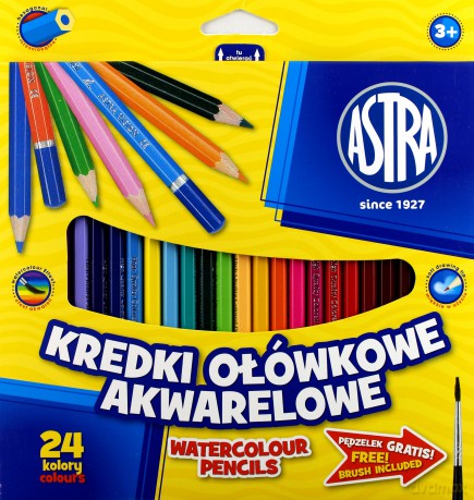 Kredki akwarelowe 24 kolory [SZKOŁA]