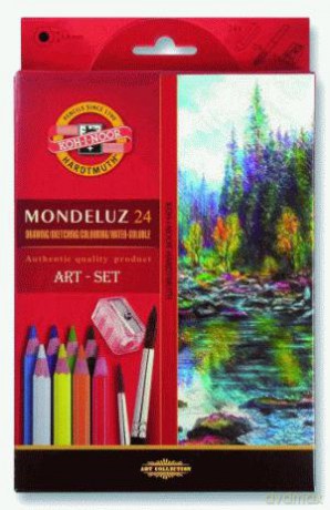 Kredki akwarelowe 24 kolory Mondeluz [SZKOŁA]