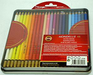 Kredki akwarelowe 48 kolorów Mondeluz [SZKOŁA]