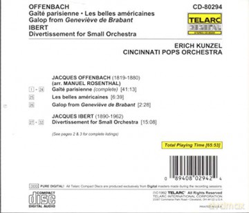 Erich Kunzel: Offenbach: Gaite Parisienne; Ibert: Divertissement [CD]