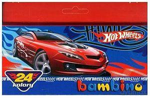 Kredki Bambino 24 kolory Hot Wheels [SZKOŁA]