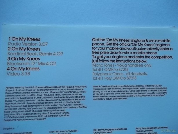 411 Feat. Ghostface Killah: On My Knees [CD]