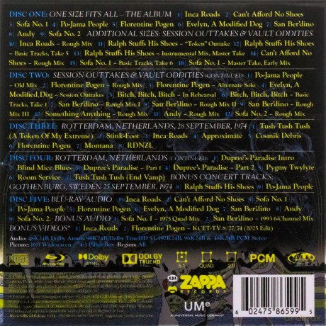 Frank Zappa: One Size Fits All [4CD + 1Blu-ray]