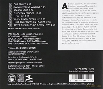 Jaki Byard: Out Front [CD]
