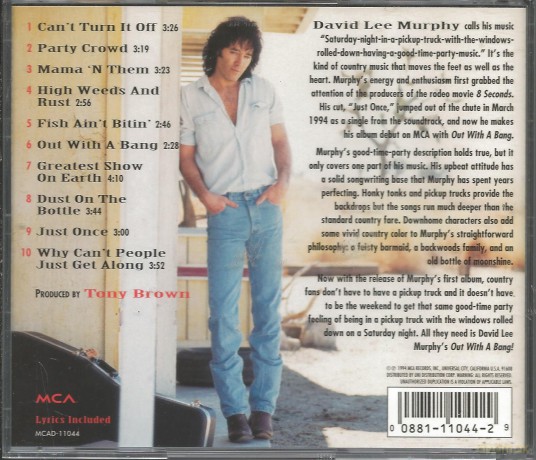 David Lee Murphy: Out With a Bang [CD]