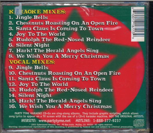 Party Tyme Karaoke: Christmas [CD]