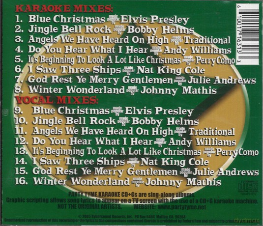 Party Tyme Karaoke: Christmas 3 [CD]