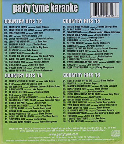 Party Tyme Karaoke: Country Party Pack 5 [CD]