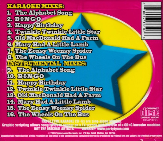 Party Tyme Karaoke: Kids 1 [2CD]