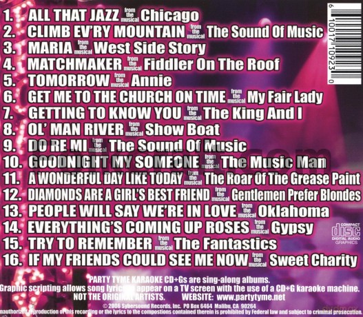 Party Tyme Karaoke: Show Tunes 2 [CD]