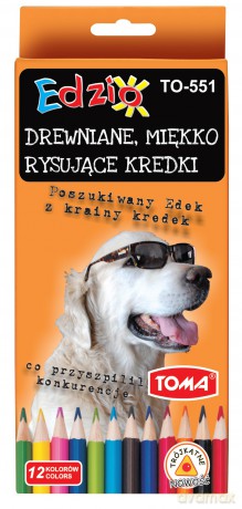 Kredki ołówkowe 12 kolorów Edzio [SZKOŁA]