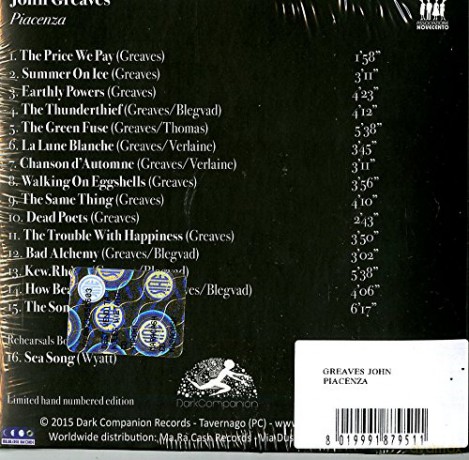 John Greaves: Piacenza [CD]