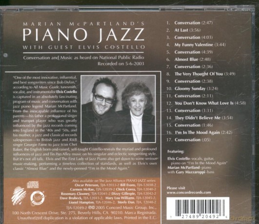 Elvis Costello: Piano Jazz [CD]