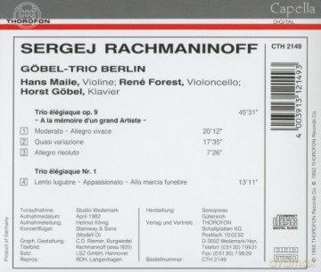 S. Rachmaninov: Piano Trios [CD]