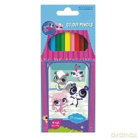Kredki ołówkowe 12 kolorów Littlest Pet Shop [SZKOŁA]