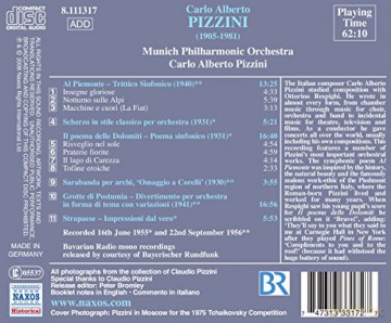 C.A. Pizzini: Pizzini: Al Piemonte, Il Poema Delle Dolomiti, Grotte Di Postumia Etc [CD]