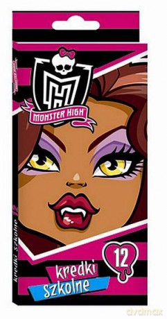 Kredki ołówkowe 12 kolorów Monster High [SZKOŁA]