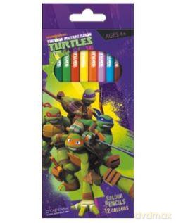 Kredki ołówkowe 12 kolorów Ninja Turtles [SZKOŁA]