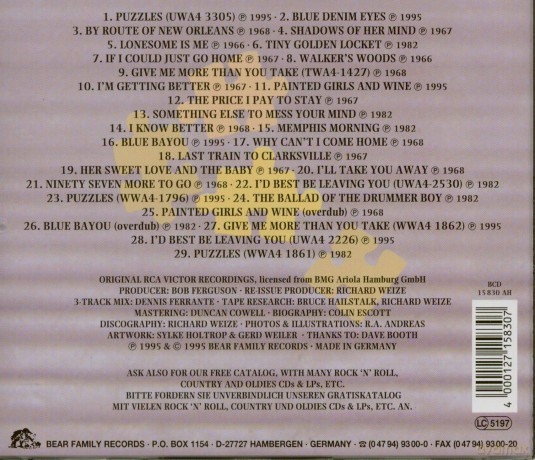 Ed Bruce: Puzzles [CD]