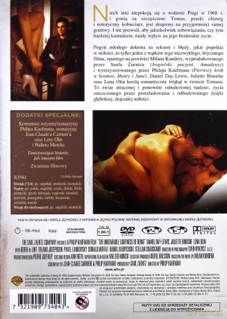 Nieznośna lekkość bytu wydanie kolekcjonerskie [2DVD]