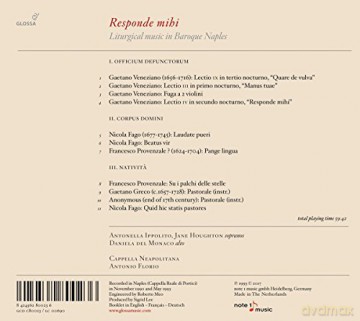 Cappella Neapolitana: Responde Mihi: Liturgical Music In Baroque Naples [CD]