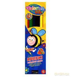 Kredki ołówkowe 6 kolorów trójkątnych Jumbo Colorino [SZKOŁA]