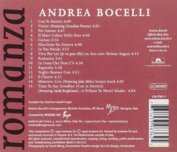 Andrea Bocelli: Romanza [CD]