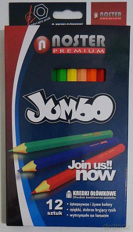 Kredki ołówkowe Jumbo 12 kolorów [SZKOŁA]