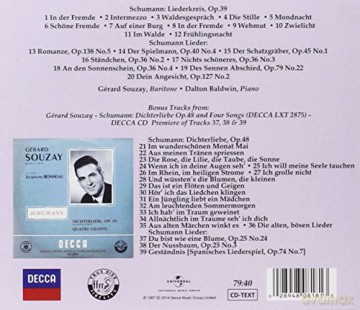 Gerard Souzay: Schumann: Liederkreis op.39 Und Andere Lieder [CD]