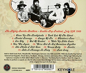 The Flying Burrito Brothers: Seattle Pop Festival July 27th 1969 [CD]