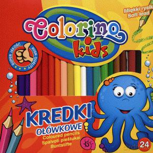 Kredki ołówkowe trójkątne Colorino - 24 kolory [SZKOŁA]