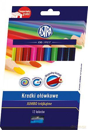 Kredki ołówkowe trójkątne Jumbo 12 kolorów [SZKOŁA]
