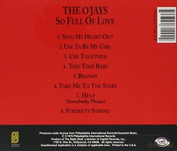 The O'Jays: So Full of Love [CD]