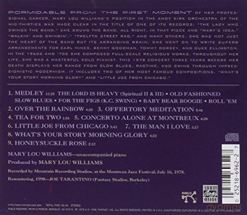 Mary Lou Williams: Solo Recital: Monterey Jazz Festival 1978 [CD]